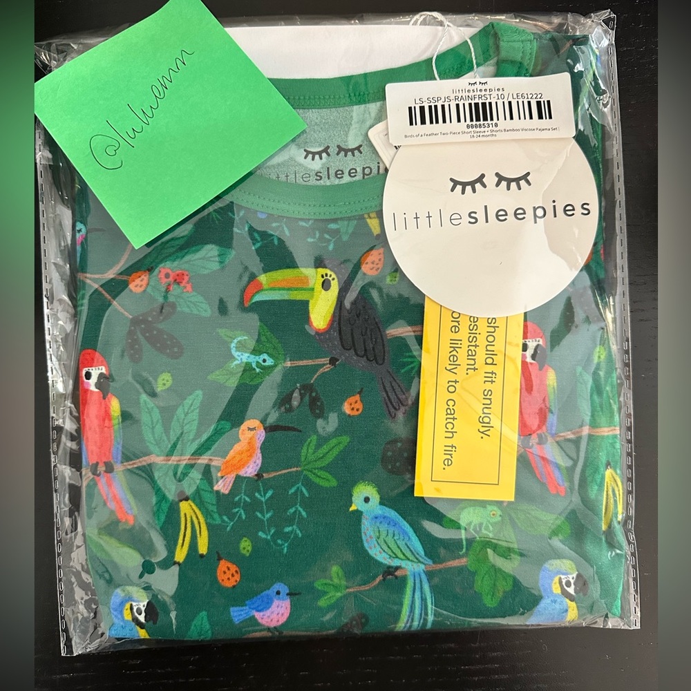 NIP Little Sleepies Birds of a Feather Short Two Piece Set